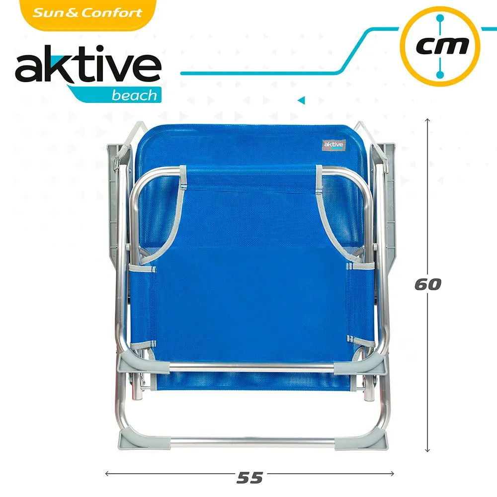 Aktive Fixed Folding Chair Aluminium 55x34x71 Cm With Handle 9 Aktive Fixed Folding Chair Aluminium 55x34x71 Cm With Handle - Image 7