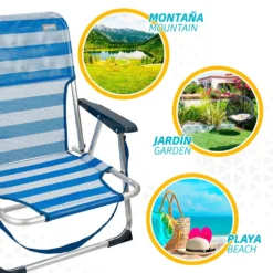 Aktive Fixed Folding Chair Aluminium 55x35x72 Cm -Intex || Bestway || GRE Sales Store aktive fixed folding chair aluminium 55x35x72 cm 4