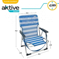 Aktive Fixed Folding Chair Aluminium 55x35x72 Cm -Intex || Bestway || GRE Sales Store aktive fixed folding chair aluminium 55x35x72 cm 5