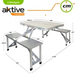 Aktive Folding Camping Table With Benches 139x82x67 Cm 16 Aktive Folding Camping Table With Benches 139x82x67 Cm -Intex || Bestway || GRE Sales Store aktive folding camping table with benches 139x82x67 cm 6