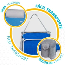 Aktive Folding Chair 4 Positions With Cushion And Cup Holder -Intex || Bestway || GRE Sales Store aktive folding chair 4 positions with cushion and cup holder 3