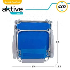 Aktive Folding Chair 4 Positions With Cushion And Cup Holder -Intex || Bestway || GRE Sales Store aktive folding chair 4 positions with cushion and cup holder 6