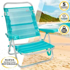 Aktive Folding Chair Multi-Position Aluminium 61x43x82 Cm -Intex || Bestway || GRE Sales Store aktive folding chair multi position aluminium 61x43x82 cm 1