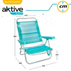 Aktive Folding Chair Multi-Position Aluminium 61x43x82 Cm -Intex || Bestway || GRE Sales Store aktive folding chair multi position aluminium 61x43x82 cm 5