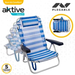 Aktive Folding Chair Multi-Position Aluminium 62x48x83 Cm -Intex || Bestway || GRE Sales Store aktive folding chair multi position aluminium 62x48x83 cm 2