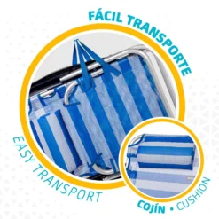 Aktive Folding Chair Multi-Position Aluminium 62x48x83 Cm -Intex || Bestway || GRE Sales Store aktive folding chair multi position aluminium 62x48x83 cm 3