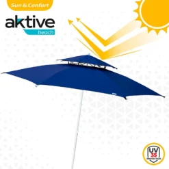 Aktive Octagonal Parasol 280 Cm Metal Pole With Double Roof And UV30 Protection 11 Aktive Octagonal Parasol 280 Cm Metal Pole With Double Roof And UV30 Protection -Intex || Bestway || GRE Sales Store aktive octagonal parasol 280 cm metal pole with double roof and uv30 protection 2