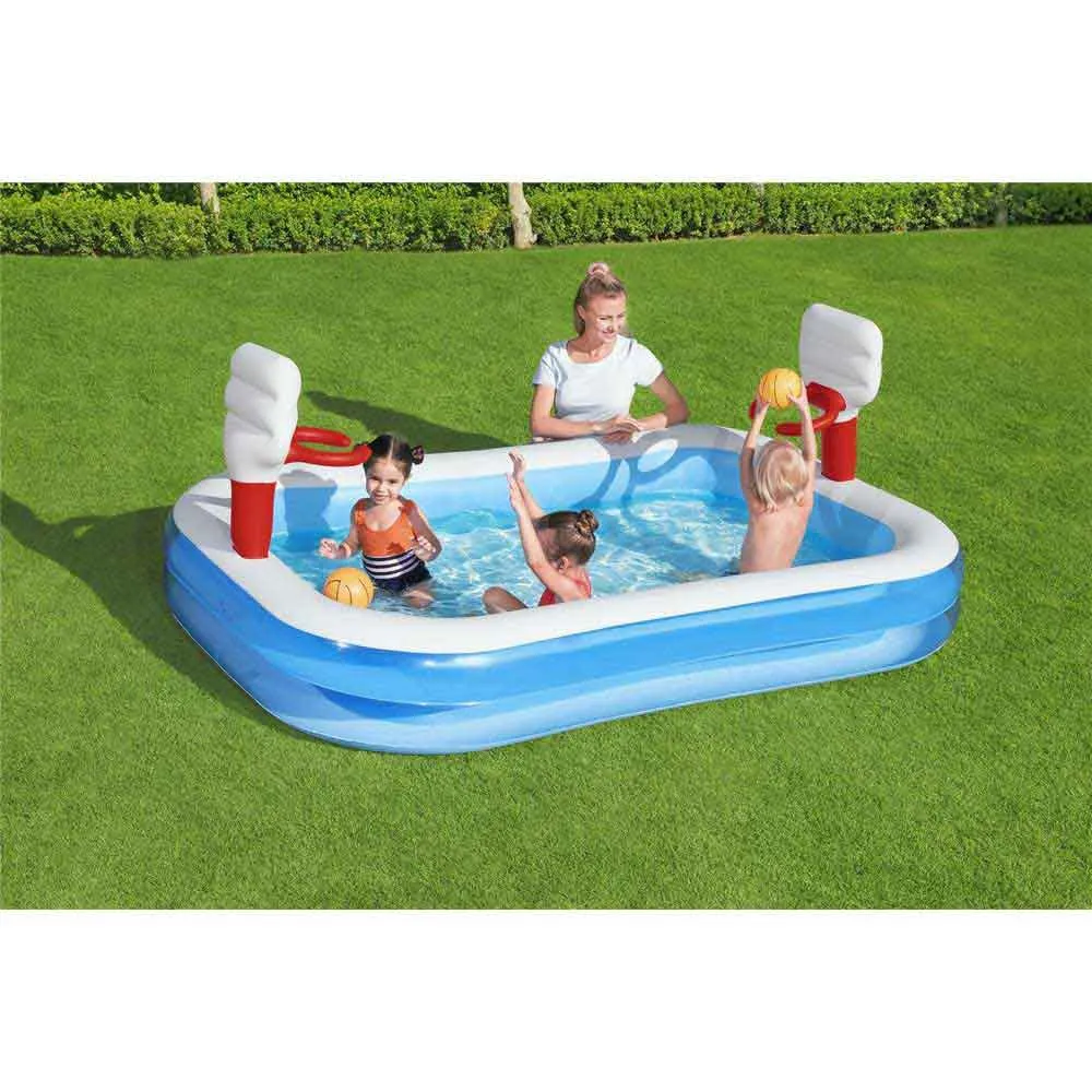 Bestway Basketball 254x168x102 Cm Rectangular Inflatable Pool 5 Bestway Basketball 254x168x102 Cm Rectangular Inflatable Pool - Image 3