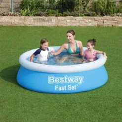 Bestway Fast Set 183x51 Cm Round Inflatable Pool -Intex || Bestway || GRE Sales Store bestway fast set 183x51 cm round inflatable pool 5