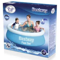 Bestway Fast Set 183x51 Cm Round Inflatable Pool -Intex || Bestway || GRE Sales Store bestway fast set 183x51 cm round inflatable pool 8