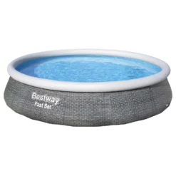 Bestway Fast Set Rattan 396x84 Cm Round Inflatable Pool -Intex || Bestway || GRE Sales Store bestway fast set rattan 396x84 cm round inflatable pool 1