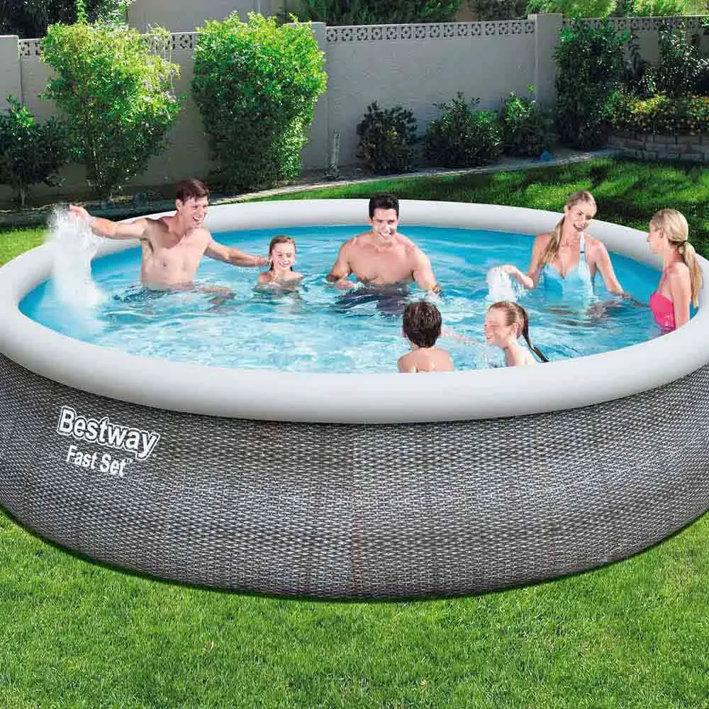 Bestway Fast Set Rattan 457x107 Cm Round Inflatable Pool 9 Bestway Fast Set Rattan 457x107 Cm Round Inflatable Pool - Image 7