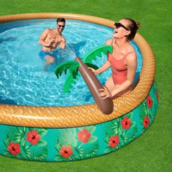 Bestway Paradise Palms 457x 84 Cm Round Inflatable Pool -Intex || Bestway || GRE Sales Store bestway paradise palms 457x 84 cm round inflatable pool 5
