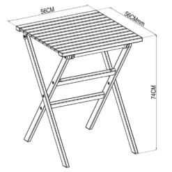 Milan FSC Eucalyptus Folding Square Table 56x56cm -Intex || Bestway || GRE Sales Store chillvert milan fsc eucalyptus folding square table 56x56cm 4