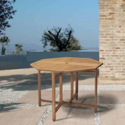 Milan FSC Eucalyptus Octogonal Table 109cm -Intex || Bestway || GRE Sales Store chillvert milan fsc eucalyptus octogonal table 109cm 2