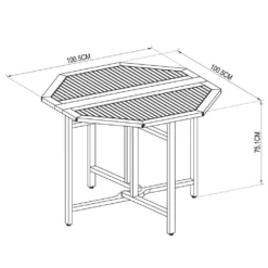 Milan FSC Eucalyptus Octogonal Table 109cm -Intex || Bestway || GRE Sales Store chillvert milan fsc eucalyptus octogonal table 109cm 4