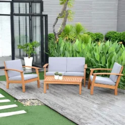 Milan FSC Eucalyptus Wood Garden Set -Intex || Bestway || GRE Sales Store chillvert milan fsc eucalyptus wood garden set 3