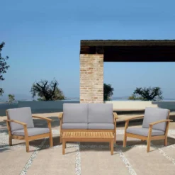 Milan FSC Eucalyptus Wood Garden Set -Intex || Bestway || GRE Sales Store chillvert milan fsc eucalyptus wood garden set 4