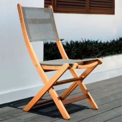 Napoles FSC Eucalyptus And Fabric Folding Chair 50.65x49.6x93.2cm -Intex || Bestway || GRE Sales Store chillvert napoles fsc eucalyptus and fabric folding chair 50.65x49.6x93.2cm 8