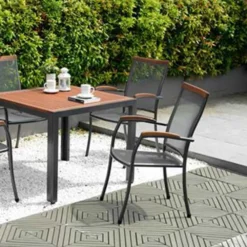 Napoles FSC Eucalyptus And Steel Armchair 66.70x54.50x96.10cm -Intex || Bestway || GRE Sales Store chillvert napoles fsc eucalyptus and steel armchair 66.70x54.50x96.10cm 2