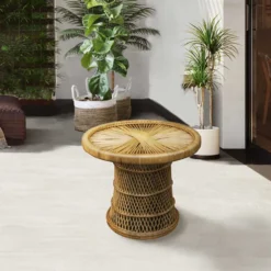 Parma Rattan Round Table 60cm -Intex || Bestway || GRE Sales Store chillvert parma rattan round table 60cm 5