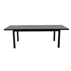 Sicilia Extandable Aluminium And Glass Rectangle Table 180/240x100x75cm