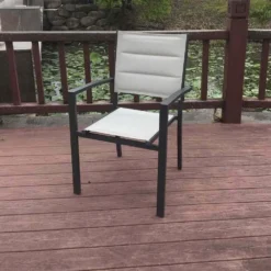 Sicilia Stackable Steel And Fabric Chair 57x58x90cm -Intex || Bestway || GRE Sales Store chillvert sicilia stackable steel and fabric chair 57x58x90cm 2