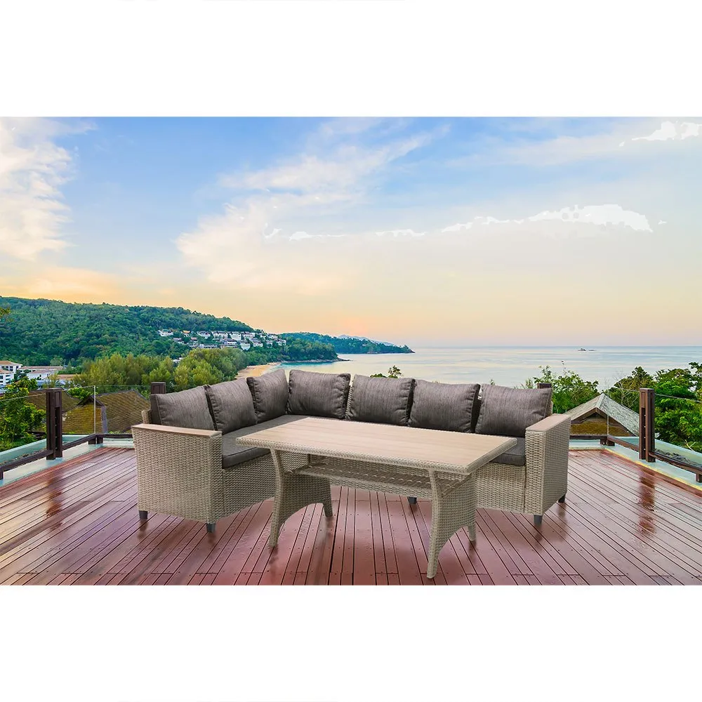 Turin Steel And Synthetic Rattan Garden Furniture Set 7 Turin Steel And Synthetic Rattan Garden Furniture Set - Image 5