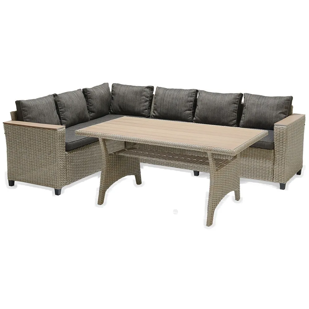 Turin Steel And Synthetic Rattan Garden Furniture Set 3 Turin Steel And Synthetic Rattan Garden Furniture Set