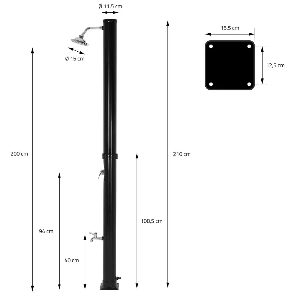 Garden Solar Shower Foot Shower 20L 10 Garden Solar Shower Foot Shower 20L - Image 8