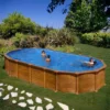 Amazonia Oval Steel Pool Wood Aspect 730x375x132 Cm -Intex || Bestway || GRE Sales Store gre pools amazonia oval steel pool wood aspect 730x375x132 cm