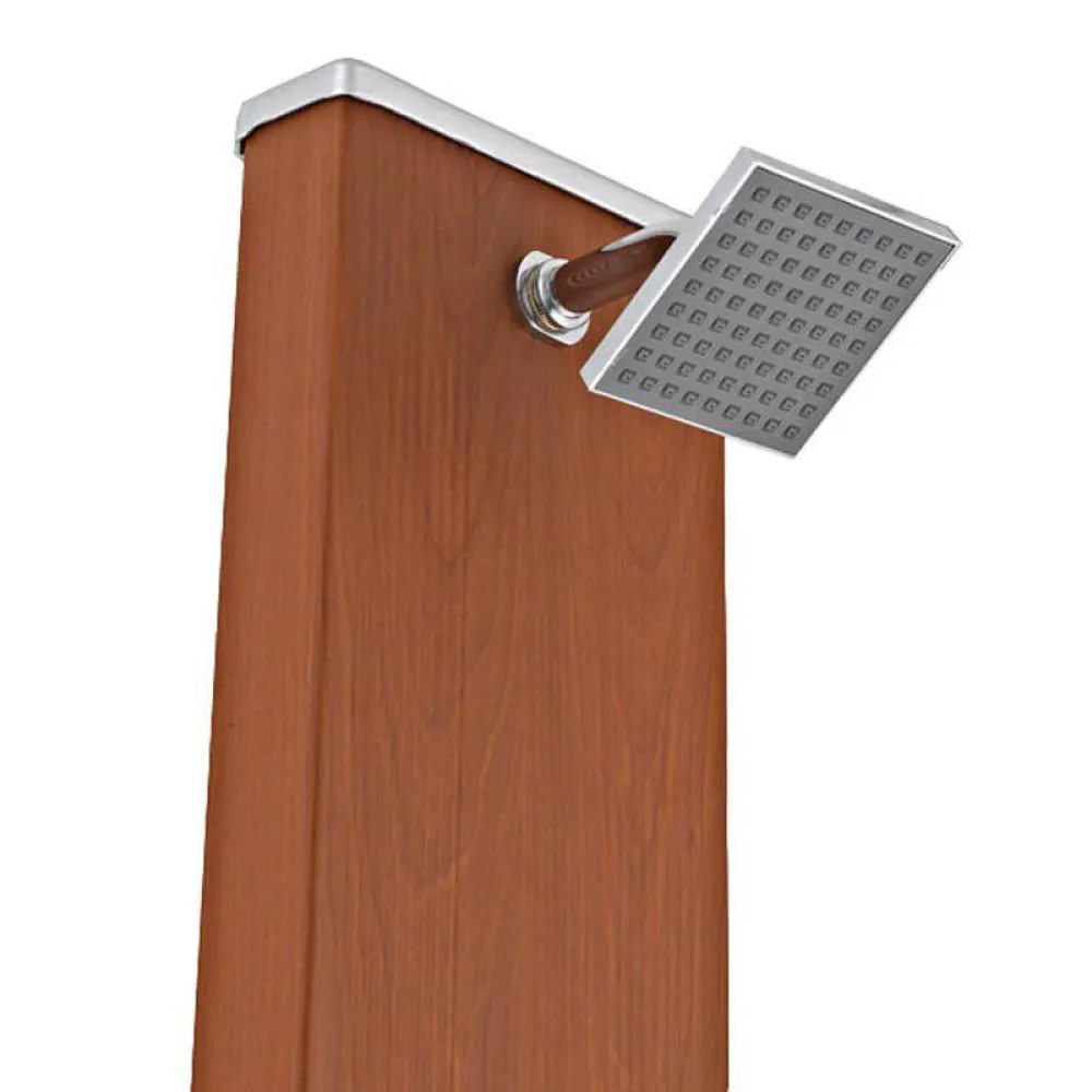GRE Square Solar Shower Aluminium Woodlike 4 GRE Square Solar Shower Aluminium Woodlike - Image 2