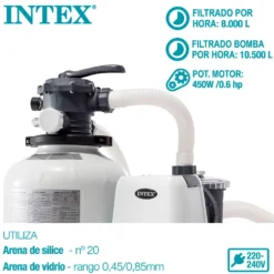 Intex Krystal Clear Sand Filter Pump 10.500L/h 11 Intex Krystal Clear Sand Filter Pump 10.500L/h -Intex || Bestway || GRE Sales Store intex krystal clear sand filter pump 10.500l h 2