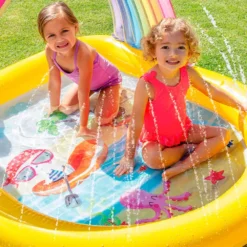 Intex Rainbow Children´s With Canopy And Sprinkler Pool -Intex || Bestway || GRE Sales Store intex rainbow childrens with canopy and sprinkler pool 2