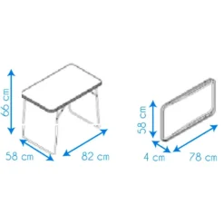 Durolac Folding Camping Table 82x58x66cm -Intex || Bestway || GRE Sales Store solenny durolac folding camping table 82x58x66cm 3