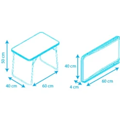 Durolac Infant Folding Camping Table 60x40x50cm -Intex || Bestway || GRE Sales Store solenny durolac infant folding camping table 60x40x50cm 5