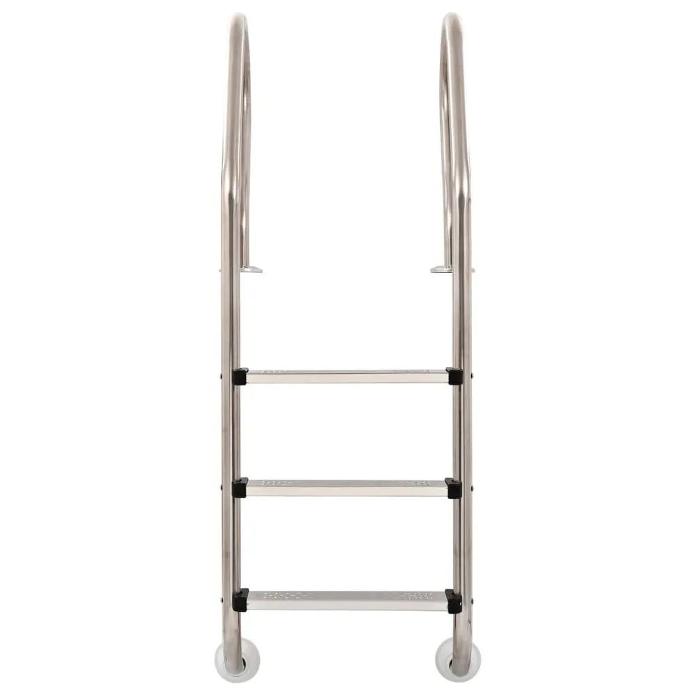 VIDAXL 3 Steps Stainless Steel Pool Ladder 120 Cm 4 VIDAXL 3 Steps Stainless Steel Pool Ladder 120 Cm - Image 2