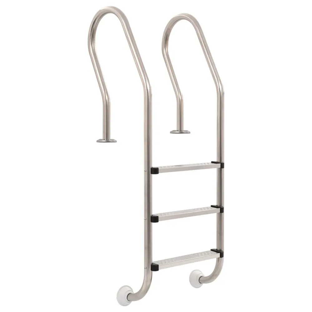 VIDAXL 3 Steps Stainless Steel Pool Ladder 120 Cm 3 VIDAXL 3 Steps Stainless Steel Pool Ladder 120 Cm