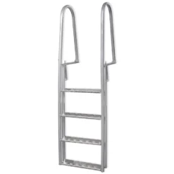 VIDAXL 4-Step Dock/Pool Ladder Aluminium